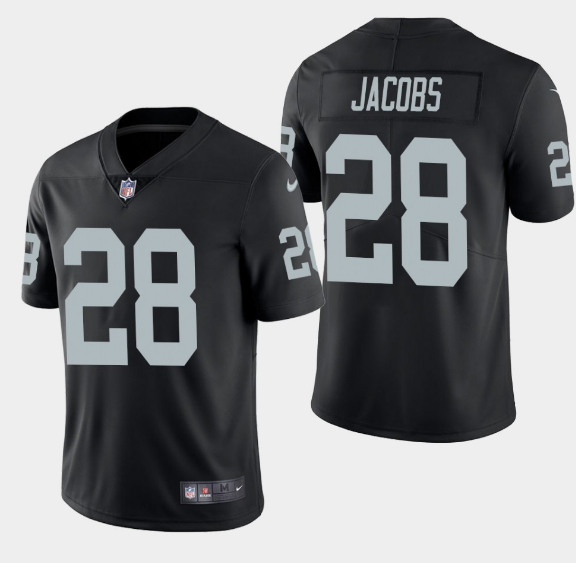 Toddler Oakland Raiders #28 Josh Jacobs Black Vapor Untouchable Limited Stitched NFL Jersey