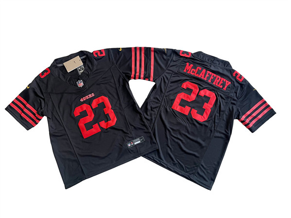 Youth San Francisco 49ers #23 Christian McCaffrey Black 2023 F.U.S.E. Vapor Limited Football Stitched Jersey