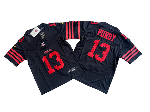 Youth San Francisco 49ers #13 Brock Purdy Black 2023 F.U.S.E. Vapor Limited Football Stitched Jersey