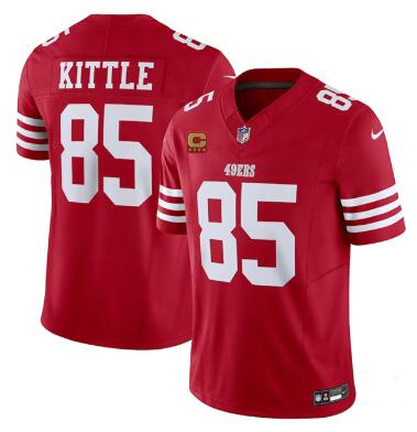 Youth San Francisco 49ers #85 George Kittle Red 2023 F.U.S.E. With 1-Star C Patch Vapor Untouchable Limited Football Stitched Jersey