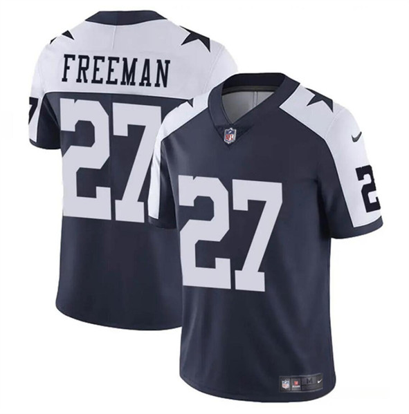 Youth Dallas Cowboys #27 Royce Freeman Navy/White Thnaksgiving Vapor Untouchable Limited Stitched Football Jersey