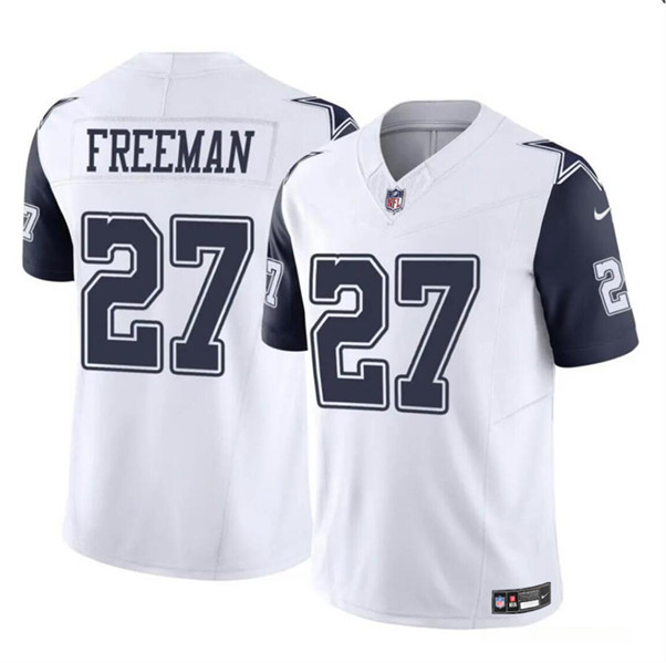 Youth Dallas Cowboys #27 Royce Freeman White 2023 F.U.S.E. Color Rush Limited Stitched Football Jersey