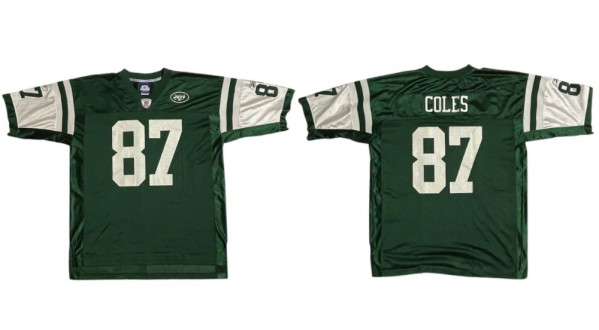 Toddlers New York Jets #87 Laveranues Coles Green Stitched Jersey
