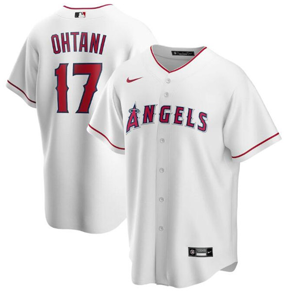 Youth Los Angeles Angels #17 Shohei Ohtani White Cool Base Stitched Jersey