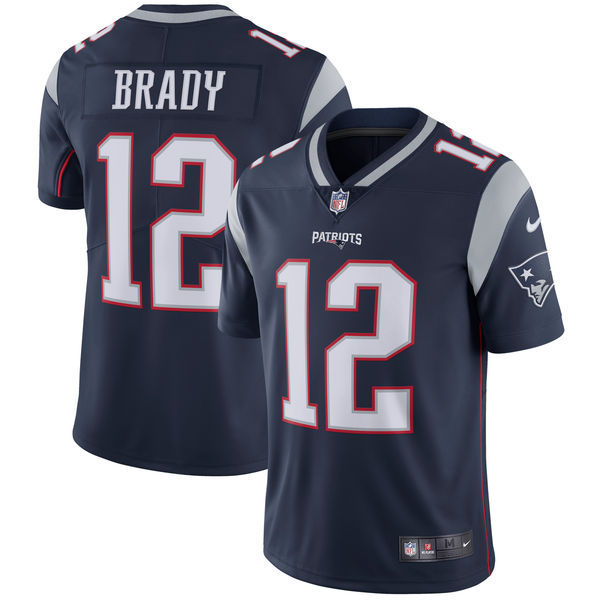 Youth New England Patriots #12 Tom Brady Nike Navy Vapor Untouchable Limited Stitched NFL Jersey