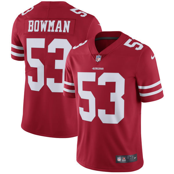 Youth San Francisco 49ers #53 NaVorro Bowman Nike Scarlet Vapor Untouchable Limited Stitched NFL Jersey