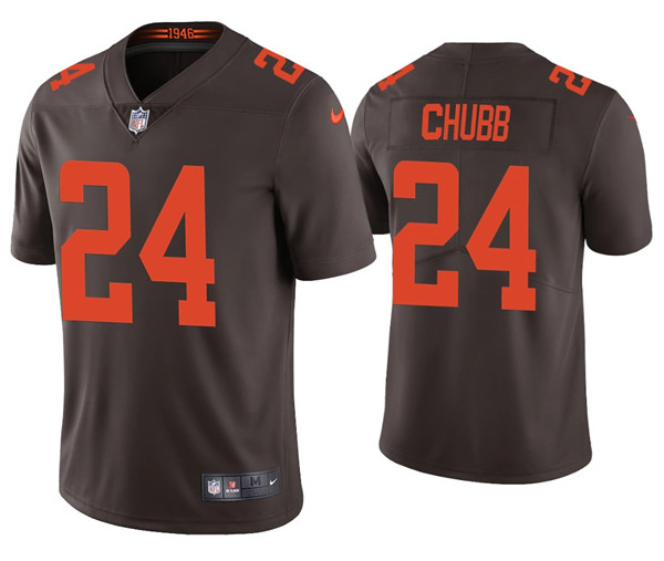 Youth Cleveland Browns #24 Nick Chubb 2020 Brown Vapor Untouchable Limited Stitched Jersey