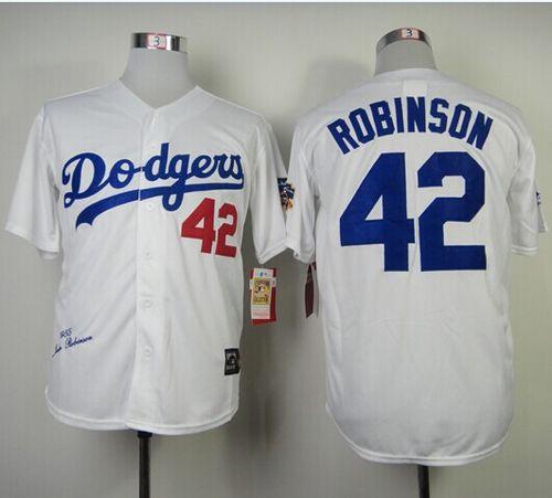 Youth Los Angeles Dodgers #42 Jackie Robinson White Throwback Stitched MLB Jersey