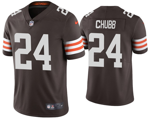Youth Cleveland Browns #24 Nick Chubb 2020 Brown Vapor Untouchable Limited Stitched Jersey