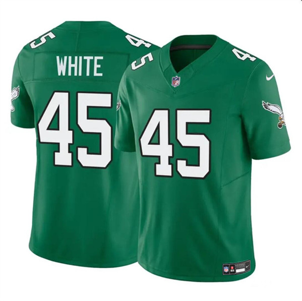 Youth Philadelphia Eagles #45 Devin White Green 2024 F.U.S.E. Throwback Vapor Untouchable Limited Football Stitched Jersey