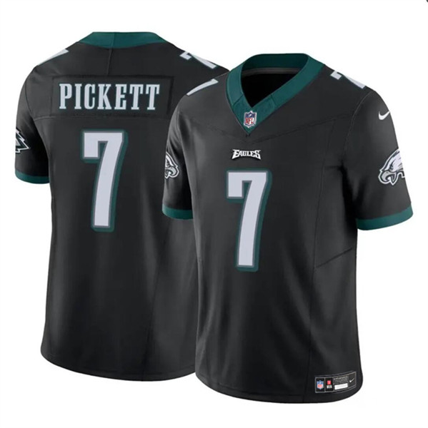 Youth Philadelphia Eagles #7 Kenny Pickett Black 2024 F.U.S.E. Vapor Untouchable Limited Football Stitched Jersey