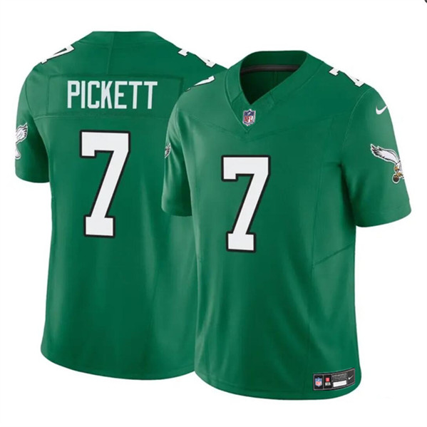 Youth Philadelphia Eagles #7 Kenny Pickett Green 2024 F.U.S.E. Throwback Vapor Untouchable Limited Football Stitched Jersey