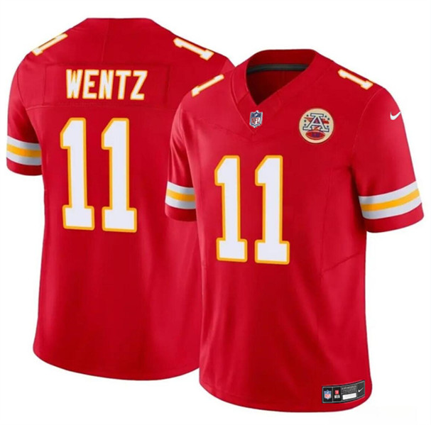 Youth Kansas City Chiefs #11 Carson Wentz Red 2023 F.U.S.E. Vapor Untouchable Limited Football Stitched Jersey