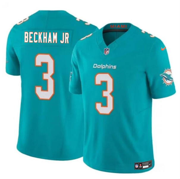 Youth Miami Dolphins #3 Odell Beckham Jr Aqua 2023 F.U.S.E. Vapor Limited Football Stitched Jersey