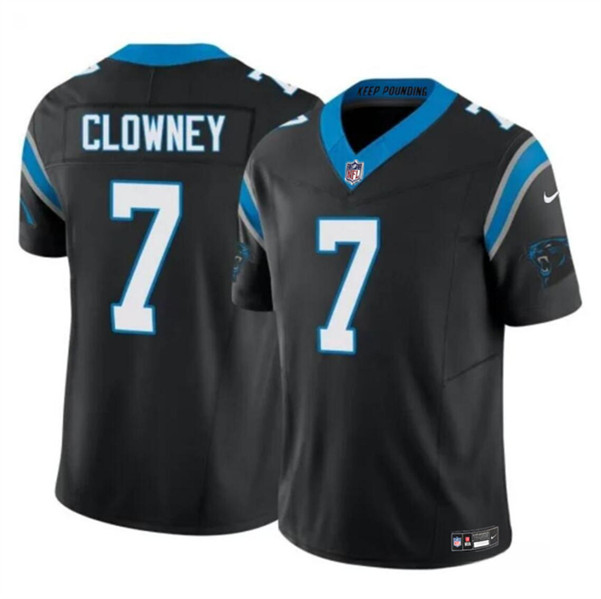 Youth Carolina Panthers #7 Jadeveon Clowney Black 2024 F.U.S.E. Vapor Untouchable Limited Stitched Jersey