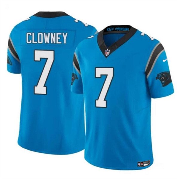 Youth Carolina Panthers #7 Jadeveon Clowney Blue 2024 F.U.S.E. Vapor Untouchable Limited Stitched Jersey