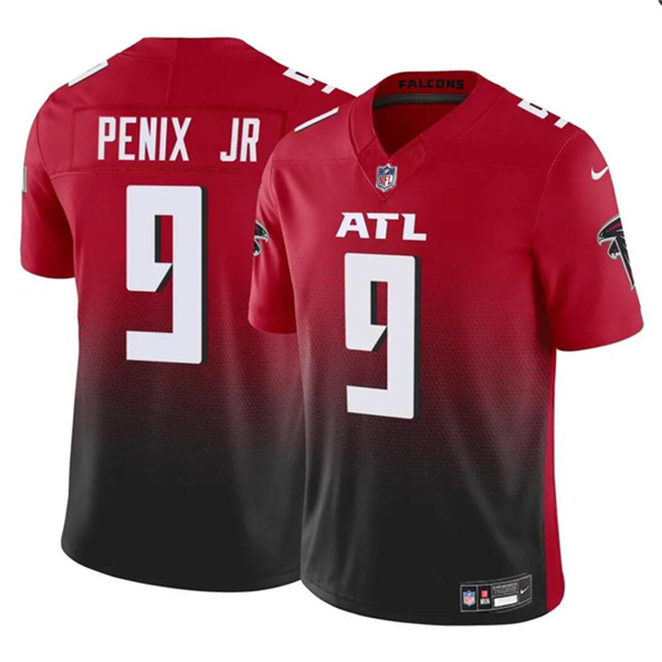 Youth Atlanta Falcons #9 Michael Penix Jr Red/Black 2024 Draft F.U.S.E. Vapor Untouchable Limited Stitched Jersey