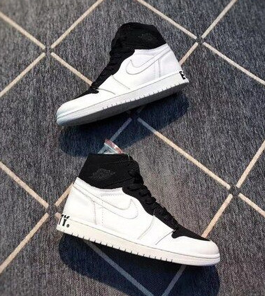 white and black aj1