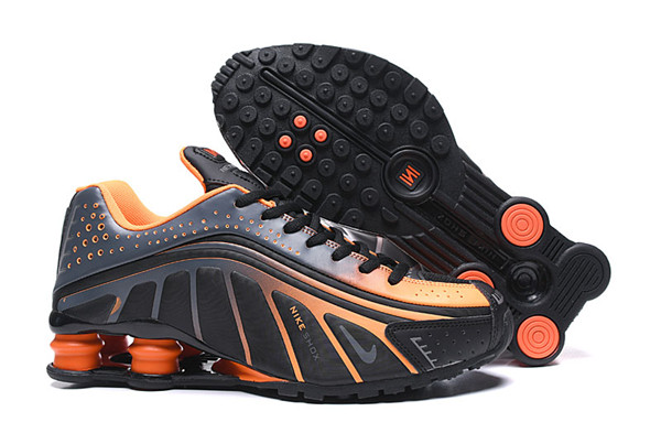 Men's Running Weapon Shox R4 Shoes Black Orange Red BV1387-008 030