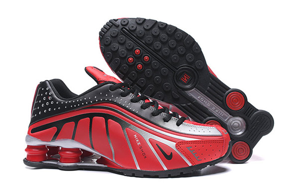 Men's Running Weapon Shox R4 Shoes Black Red 031