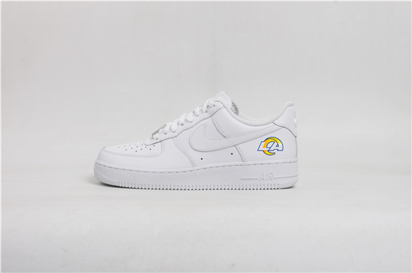 Men's Los Angeles Rams Air Force 1 Low White Shoes 001