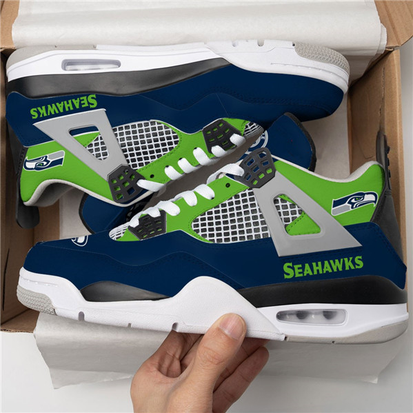 Women's Seattle Seahawks Running weapon Air Jordan 4 Shoes 001