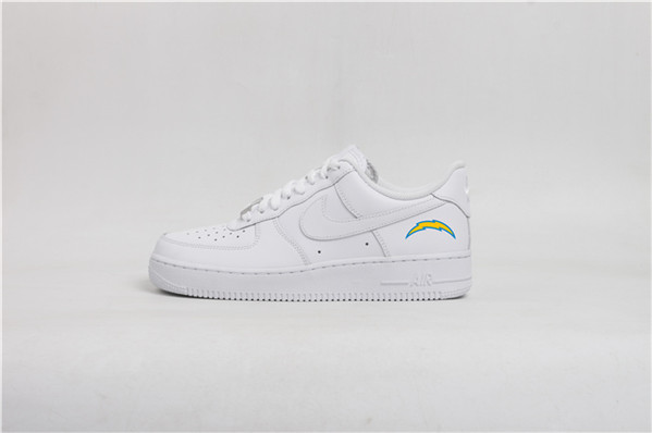 Women's Los Angeles Chargers Air Force 1 White Shoes 001