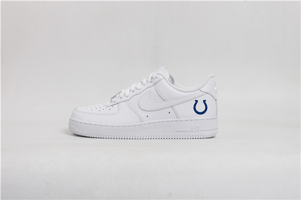 Men's Indianapolis Colts Air Force 1 Low White Shoes 001