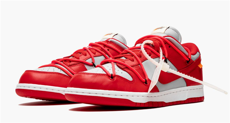 Men's Dunk Low x Off-White Red Shoes 015
