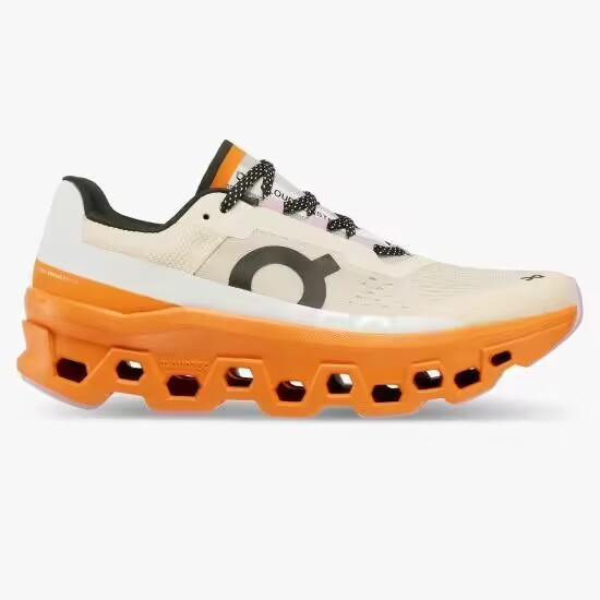 Men's On Cloudmonster Cream/Orange Shoes 100