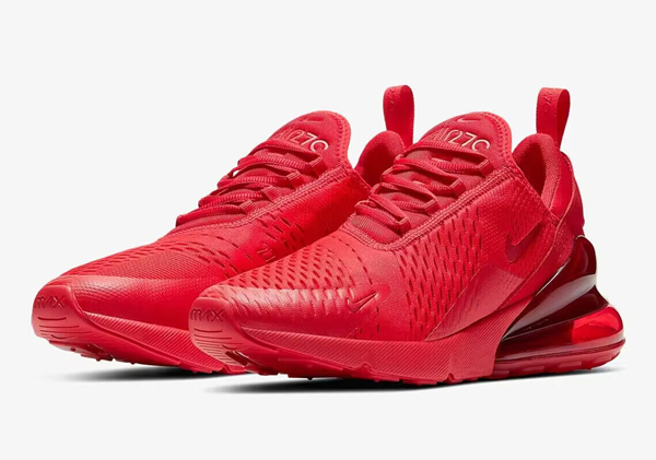 Men's Hot sale Running weapon Air Max 270 Red Shoes 0123