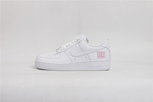 Women's New York Giants Air Force 1 Low White Shoes 001