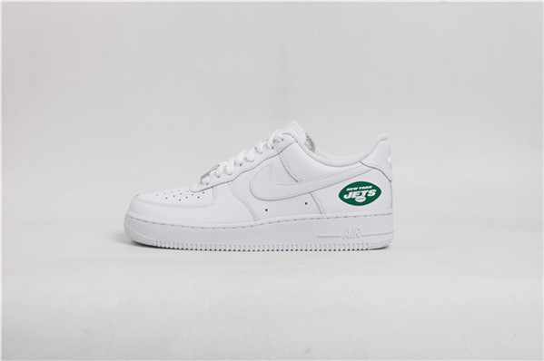 Men's New York Jets Air Force 1 Low White Shoes 001