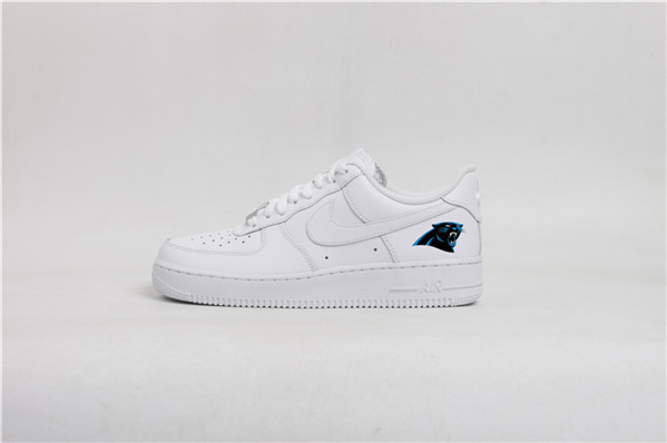 Women's Carolina Panthers Air Force 1 White Shoes 001