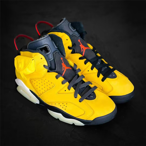 Men's Running Weapon Air Jordan 6 Yellow Shoes 070