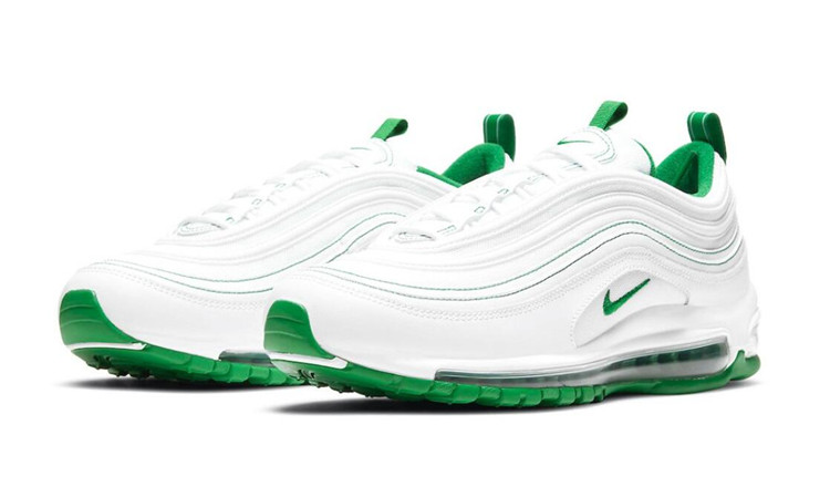 Women's Running Weapon Air Max 97 Green/White Shoes 004