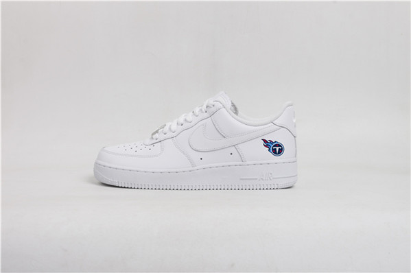 Women's Tennessee Titans Air Force 1 White Shoes 001