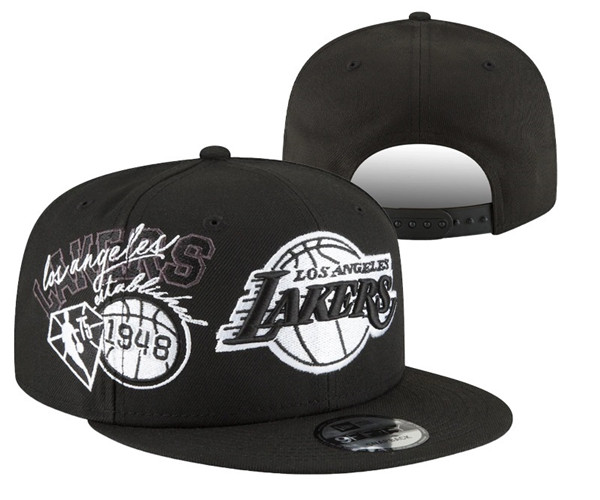 Los Angeles Lakers Stitched Snapback 75th Anniversary Hats 065