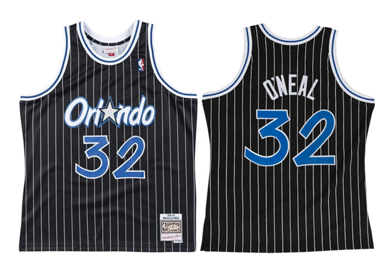 Men's Orlando Magic #32 Shaquille O'Neal Black Stitched NBA Jersey