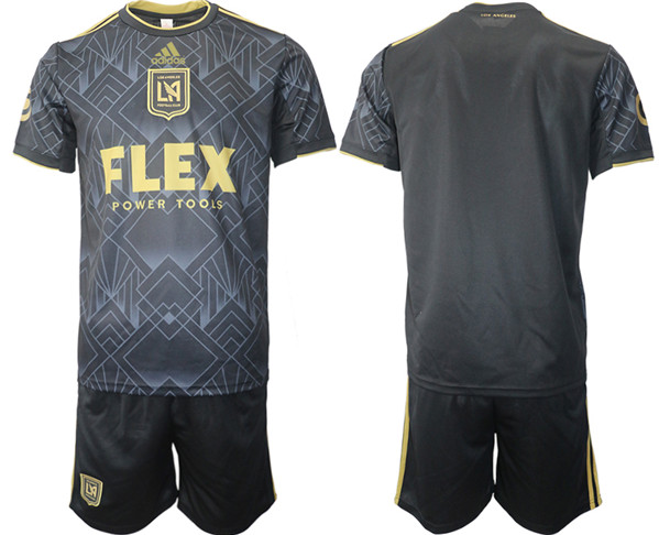 Men's Los Angeles Football Club Custom Blank Black Soccer Jersey Suit