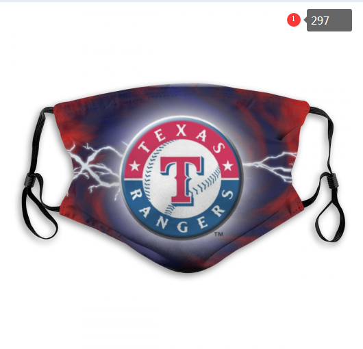 Texas Rangers Face Mask 00297 Filter Pm2.5 (Pls Check Description For Details) Texas Rangers Mask