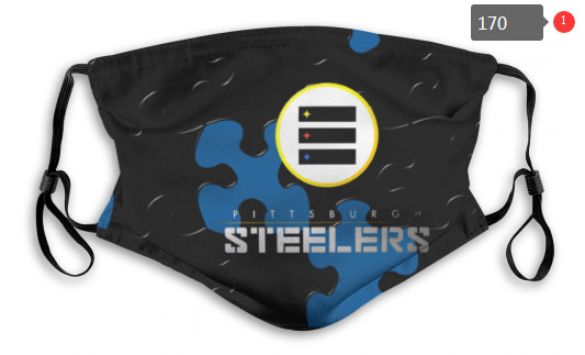 Steelers Sports Face Mask 00170 Filter Pm2.5 (Pls Check Description For Details)
