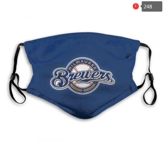 Milwaukee Brewers Face Mask 00248 Filter Pm2.5 (Pls Check Description For Details) Brewers Mask
