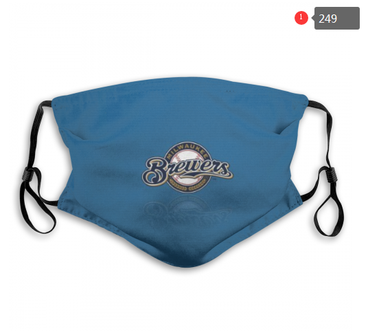 Milwaukee Brewers Face Mask 00249 Filter Pm2.5 (Pls Check Description For Details) Brewers Mask