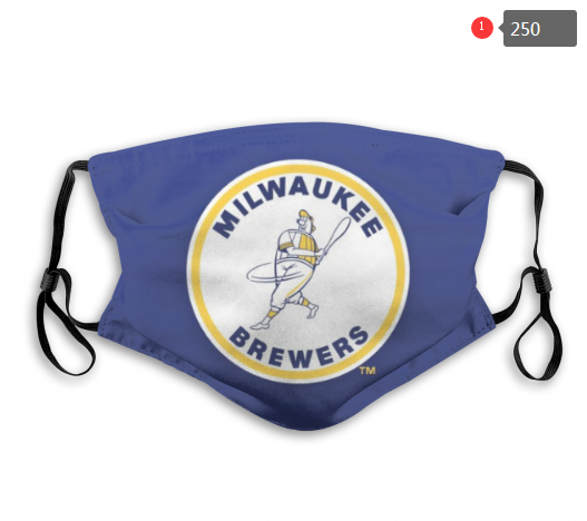 Milwaukee Brewers Face Mask 00250 Filter Pm2.5 (Pls Check Description For Details) Brewers Mask