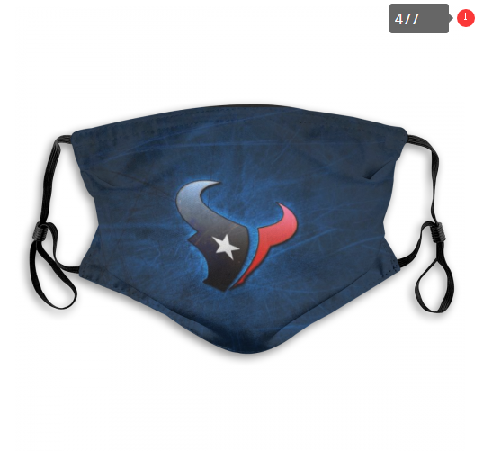 Texans Sports Face Mask 00477 Filter Pm2.5 (Pls Check Description For Details)