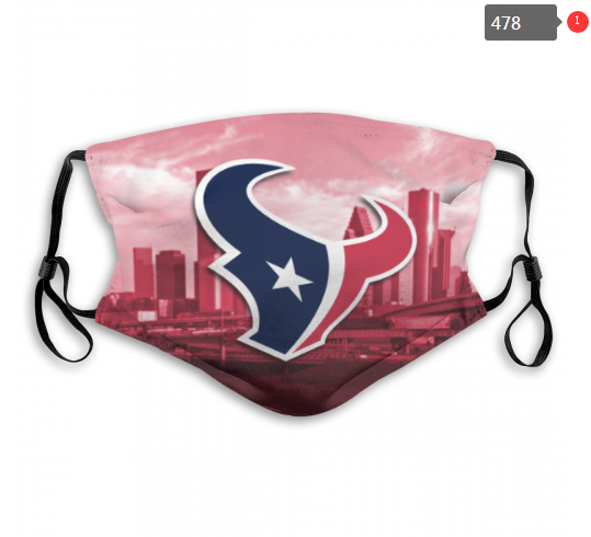 Texans Sports Face Mask 00478 Filter Pm2.5 (Pls Check Description For Details)