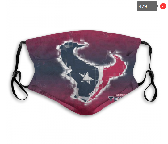 Texans Sports Face Mask 00479 Filter Pm2.5 (Pls Check Description For Details)