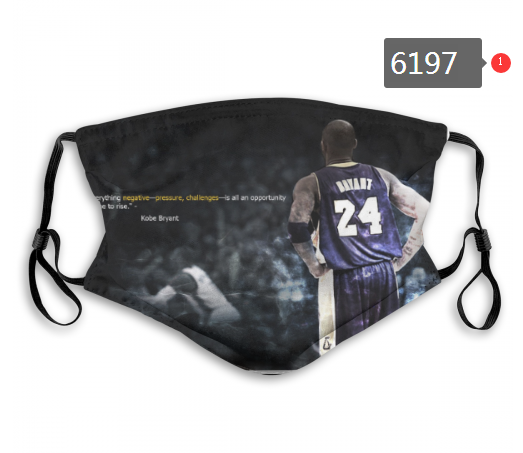 Lakers Kobe Bryant Face Mask 06197 Filter Pm2.5 (Pls check description for details) Lakers Face Mask