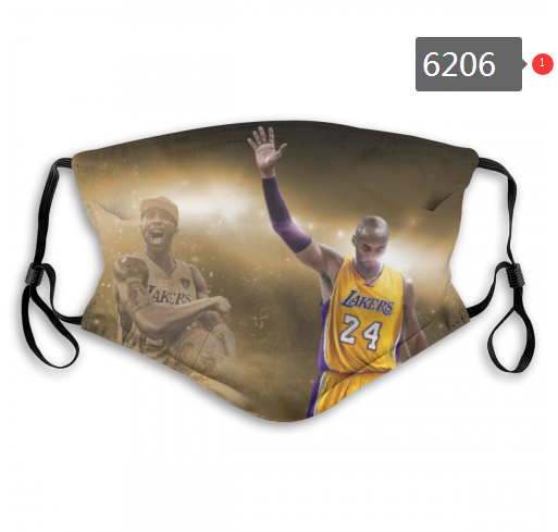 Lakers Kobe Bryant Face Mask 06206 Filter Pm2.5 (Pls check description for details) Lakers Face Mask